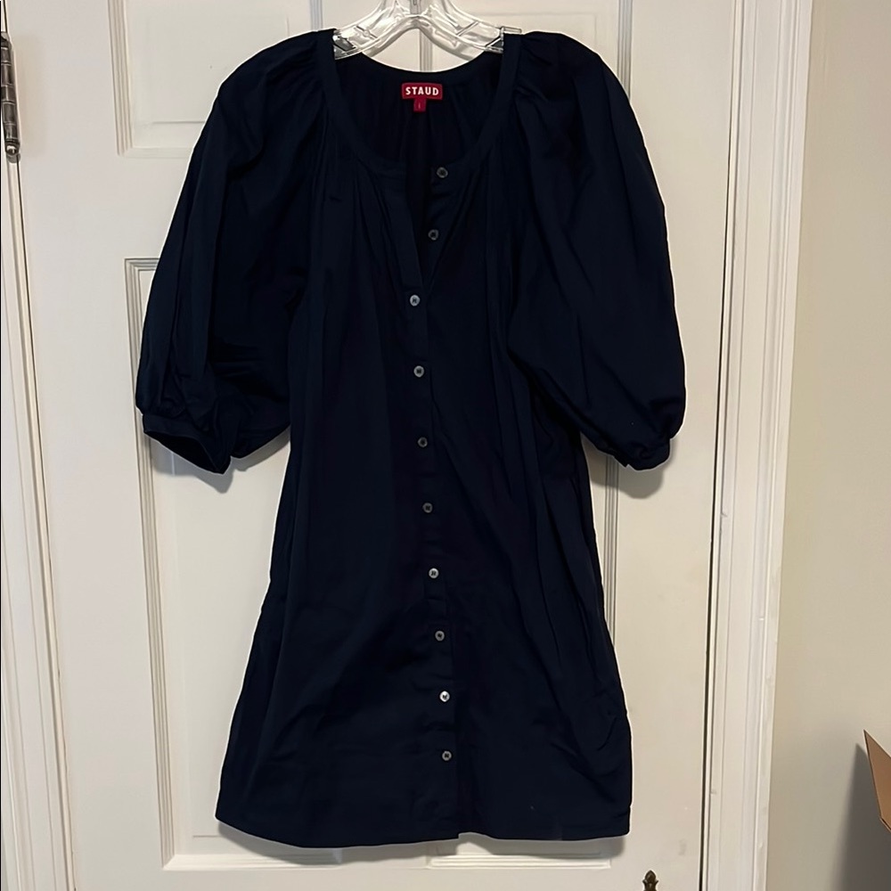 STAUD Mini Vincent Dress Navy